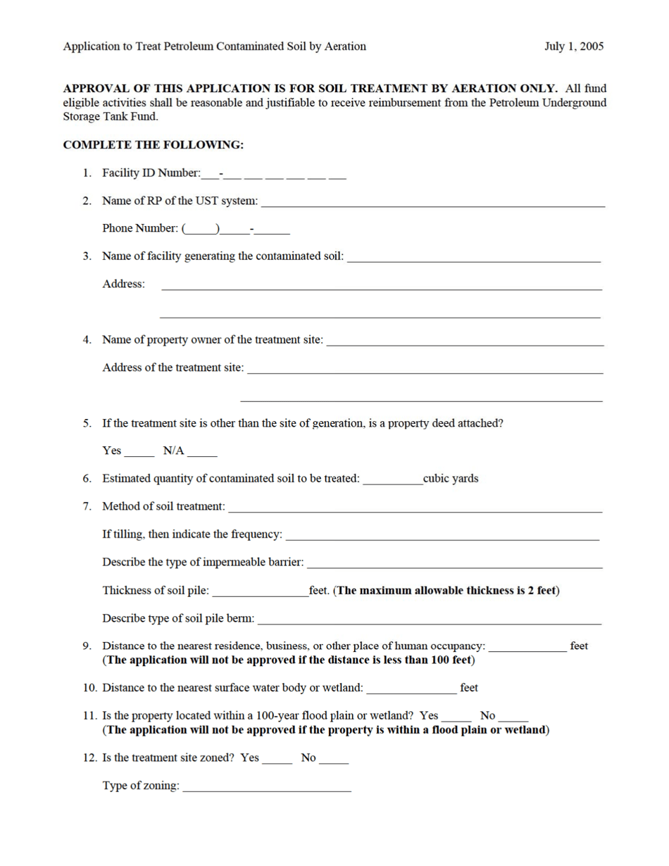 Application to Treat Petroleum Contaminated Soil by Aeration - Tennessee, Page 3