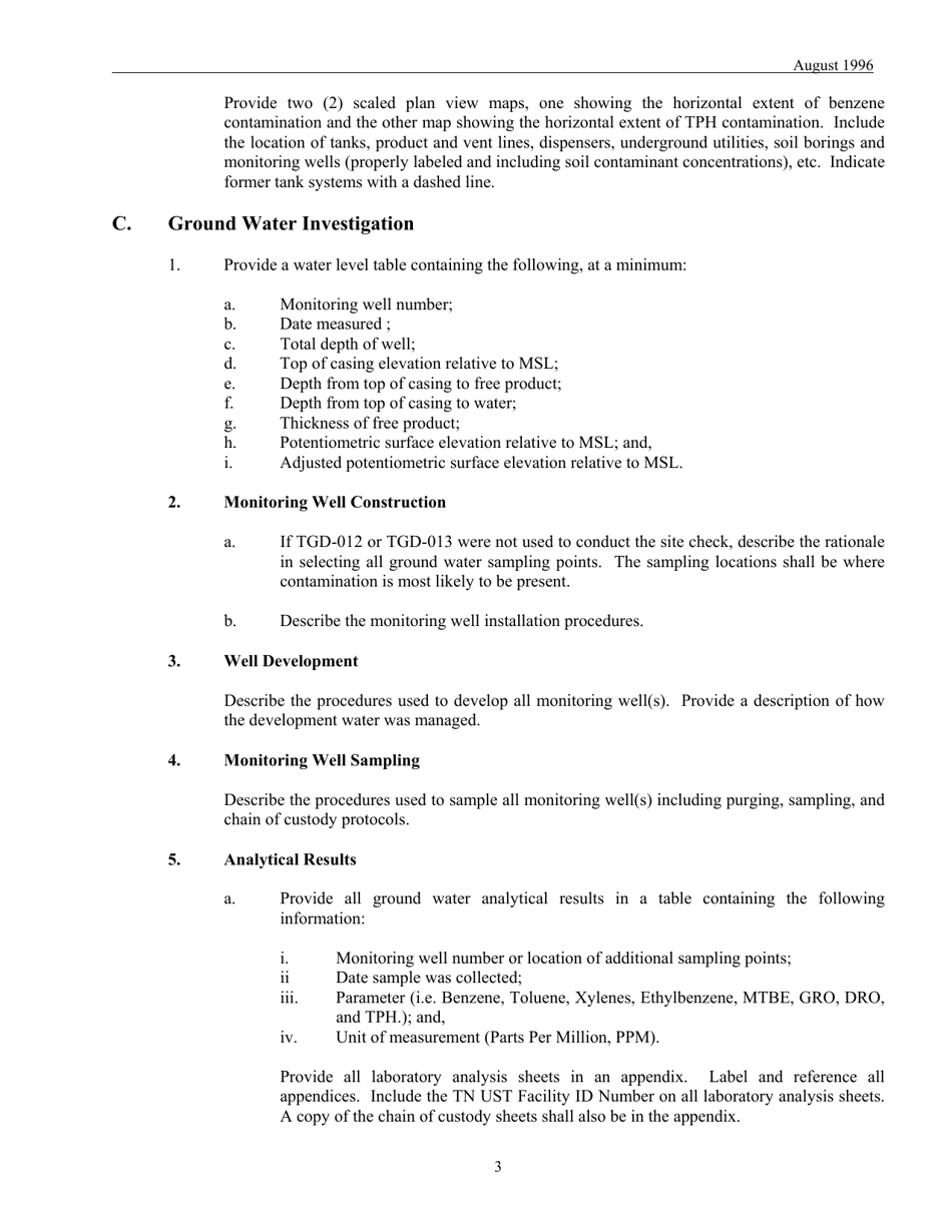 Ust Site Check Report Guidelines - Tennessee, Page 4