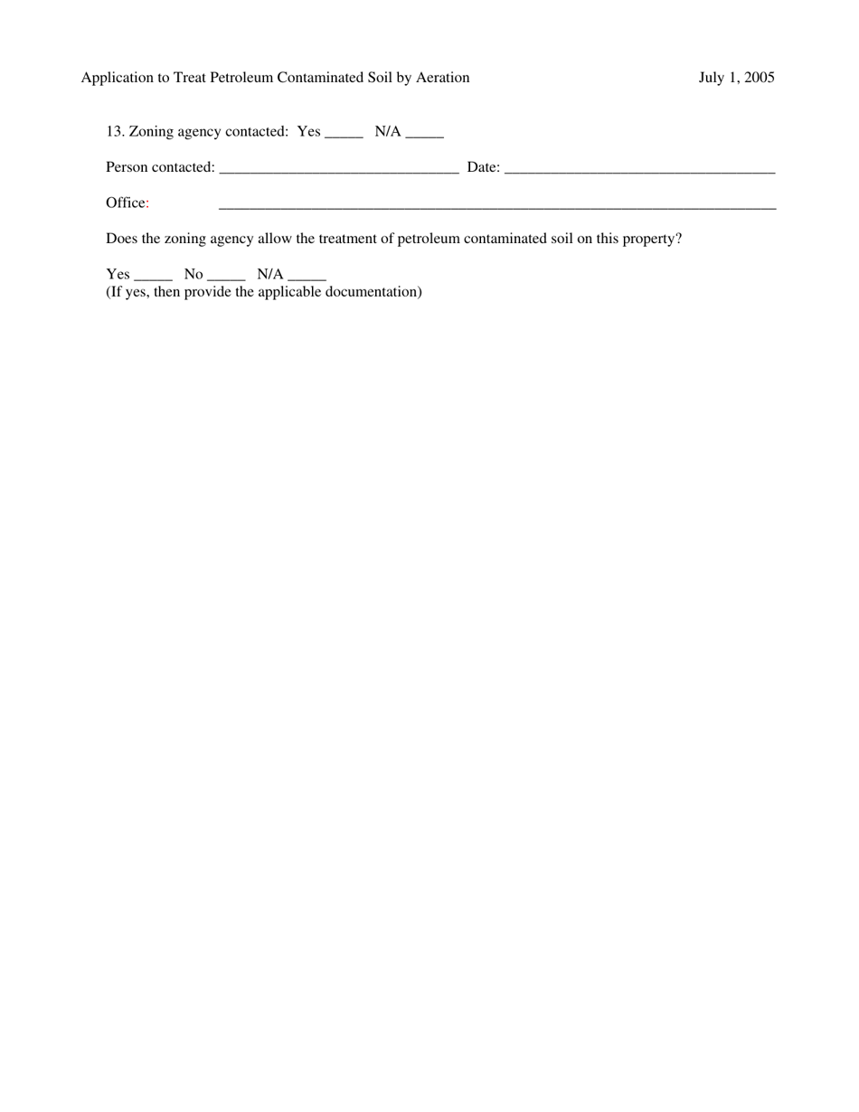 Form 009 Requirements to Treat Petroleum Contaminated Soil Generated From Releases From Undergroung Storage Tanks - Tennessee, Page 10