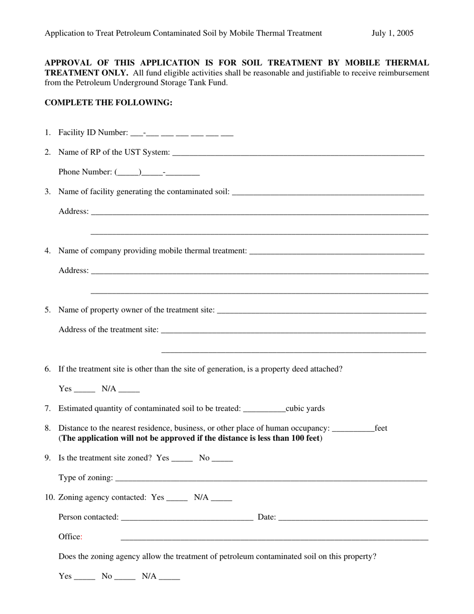 Form 009 Requirements to Treat Petroleum Contaminated Soil Generated From Releases From Undergroung Storage Tanks - Tennessee, Page 3