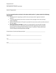 Clinical and Ancillary Services Expansion Request Form - Tennessee, Page 2