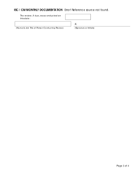 Monthly Documentation Form - Tennessee, Page 3