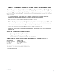 Form SF-1289 Driver Data Information Request - Tennessee, Page 5