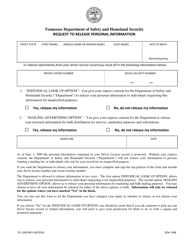 Form SF-1189 &quot;Request to Release Personal Information&quot; - Tennessee