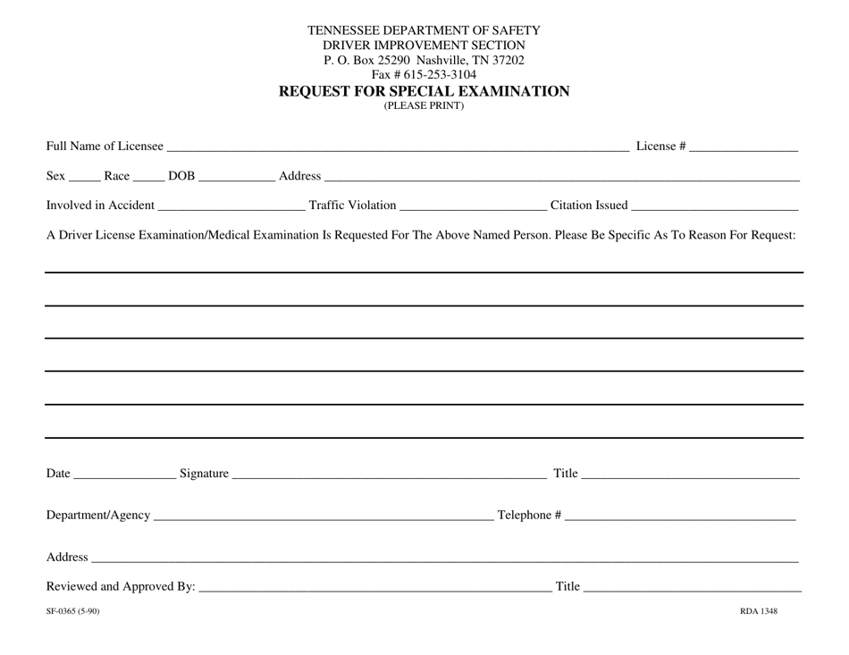 Form SF-0365 - Fill Out, Sign Online and Download Printable PDF ...