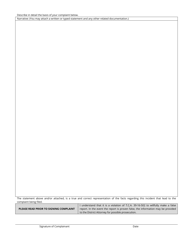 Form SF-1195 Departmental Complaint Form - Tennessee, Page 2
