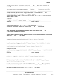 Medical Form - Tennessee, Page 3