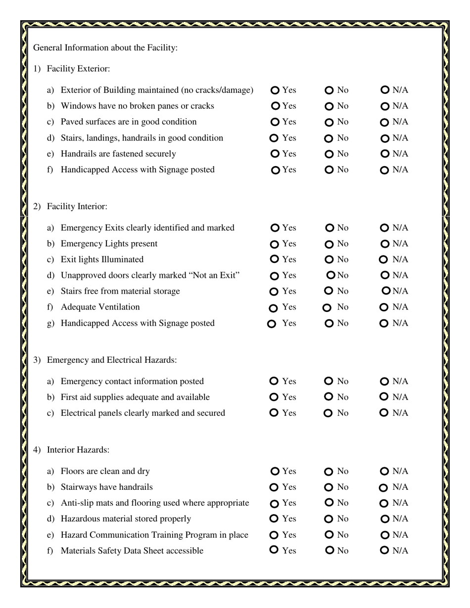 Real Property / Facility Agency Inspection Sheet - Tennessee, Page 2