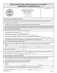 Form SS-4432 Application for Certificate of Authority Nonprofit Corporation - Tennessee, Page 4