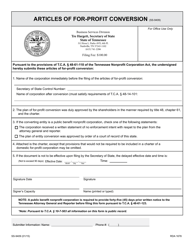 Form SS-9409 Articles of for-Profit Conversion - Tennessee, Page 3