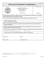 Form SS-4614 Articles of Nonprofit Conversion - Tennessee, Page 3