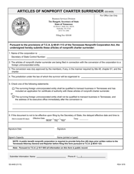 Form SS-9408 Articles of Nonprofit Charter Surrender - Tennessee, Page 3