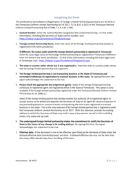 Form SS-4475 Certificate of Cancellation of Registration of Foreign Limited Partnership - Tennessee, Page 2