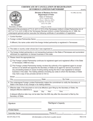 Form SS-4475 Certificate of Cancellation of Registration of Foreign Limited Partnership - Tennessee, Page 4
