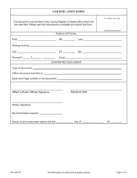 Certification Form - Tennessee, Page 3