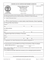 Form SS-4470 Certificate of Limited Partnership- Domestic - Tennessee, Page 3