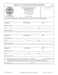 Form SS-4470 Certificate of Limited Partnership- Domestic - Tennessee, Page 4