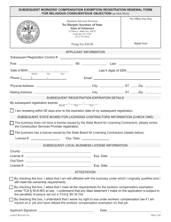 Form SS-4532 RCO Subsequent Workers&#039; Compensation Exemption Registration Renewal Form for Religious Conscientious Objection - Tennessee, Page 5