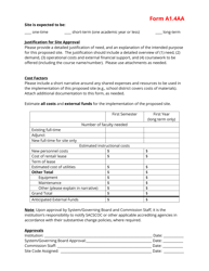 Form A1.4AA Tennessee Higher Education Commission off-Campus Site Approval Form - Tennessee, Page 2