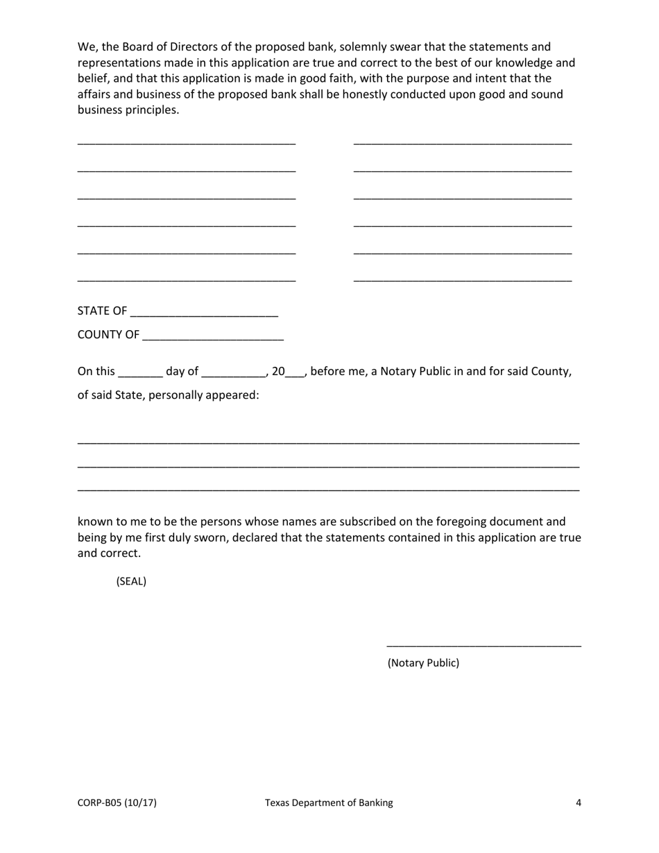 Form CORP-B05 Conversion Application - Texas, Page 4