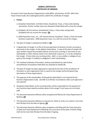 Sample Form CORP-B10 Certificate of Merger - Texas, Page 2