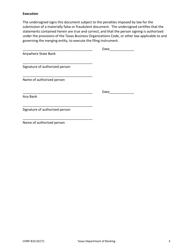 Sample Form CORP-B10 Certificate of Merger - Texas, Page 3