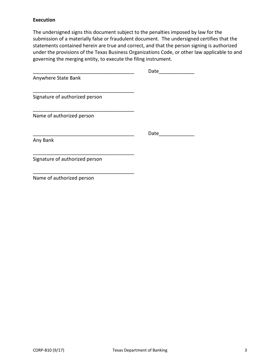 Sample Form CORP-B10 - Fill Out, Sign Online and Download Printable PDF ...