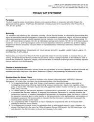 FDIC Form 6200/06 Interagency Biographical and Financial Report, Page 3
