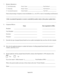 Prepaid Funeral Benefit Contract Application - Trust-Funded Form - Texas, Page 2