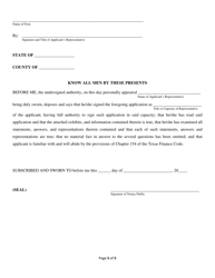 Prepaid Funeral Benefit Contract Application - Trust-Funded Form - Texas, Page 5