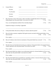 Prepaid Funeral Benefits Contract Permit Renewal Application (Insurance Funded) - Texas, Page 3