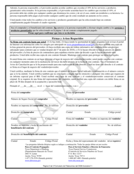 Sample Contrato De Beneficios Funebres Prepagados Mediante Fondos De Fideicomiso - Texas (Spanish), Page 5