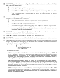 Perpetual Care Cemetery Application Required Exhibits Checklist - Texas, Page 2