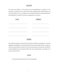 Articles of Incorporation - Charter Conversion - Texas, Page 3
