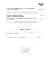 Form AD-03.42 Attachment A Application of Person Requesting to Perform a Marriage - Texas, Page 3