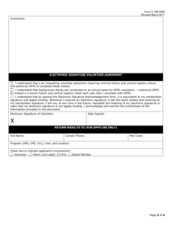Form C-105-0250 Volunteer Application - Texas, Page 3