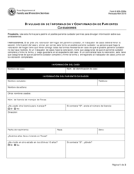 Document preview: Formulario K-908-0399S Divulgacion De Informacion Y Confirmacion De Parientes Cuidadores - Texas (Spanish)