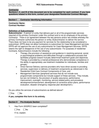Form 2033A Rcc Subcontractor Process - Texas