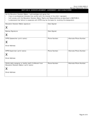 Form K-908-2085-E Designation of Education Decision-Maker - Texas, Page 4