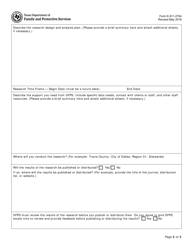 Form K-911-2704 Request for Approval to Conduct Research - Texas, Page 2
