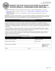 Form F-500-2973C Request for Risk Evaluation Based on Criminal History Results - Purchased Client Services - Texas