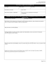 Form F-500-2973C Request for Risk Evaluation Based on Criminal History Results - Purchased Client Services - Texas, Page 2