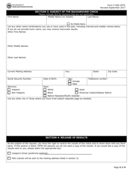 Form F-500-2970 Request for Texas Child Abuse/Neglect Central Registry - Texas, Page 2