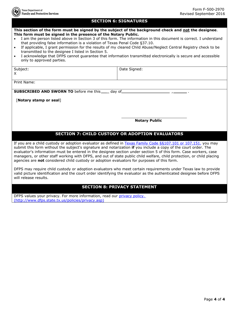 Form F 500 2970 Fill Out Sign Online And Download Fillable Pdf Texas Templateroller 3060