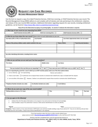Form 4885-G Request for Case Records - Texas