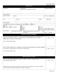 Form K-902-4054C Background Check Statement - Texas, Page 3