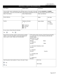 Form F-500-2971C Request for Criminal History and Dfps History Check for Purchased Client Services Contractors - Texas, Page 2
