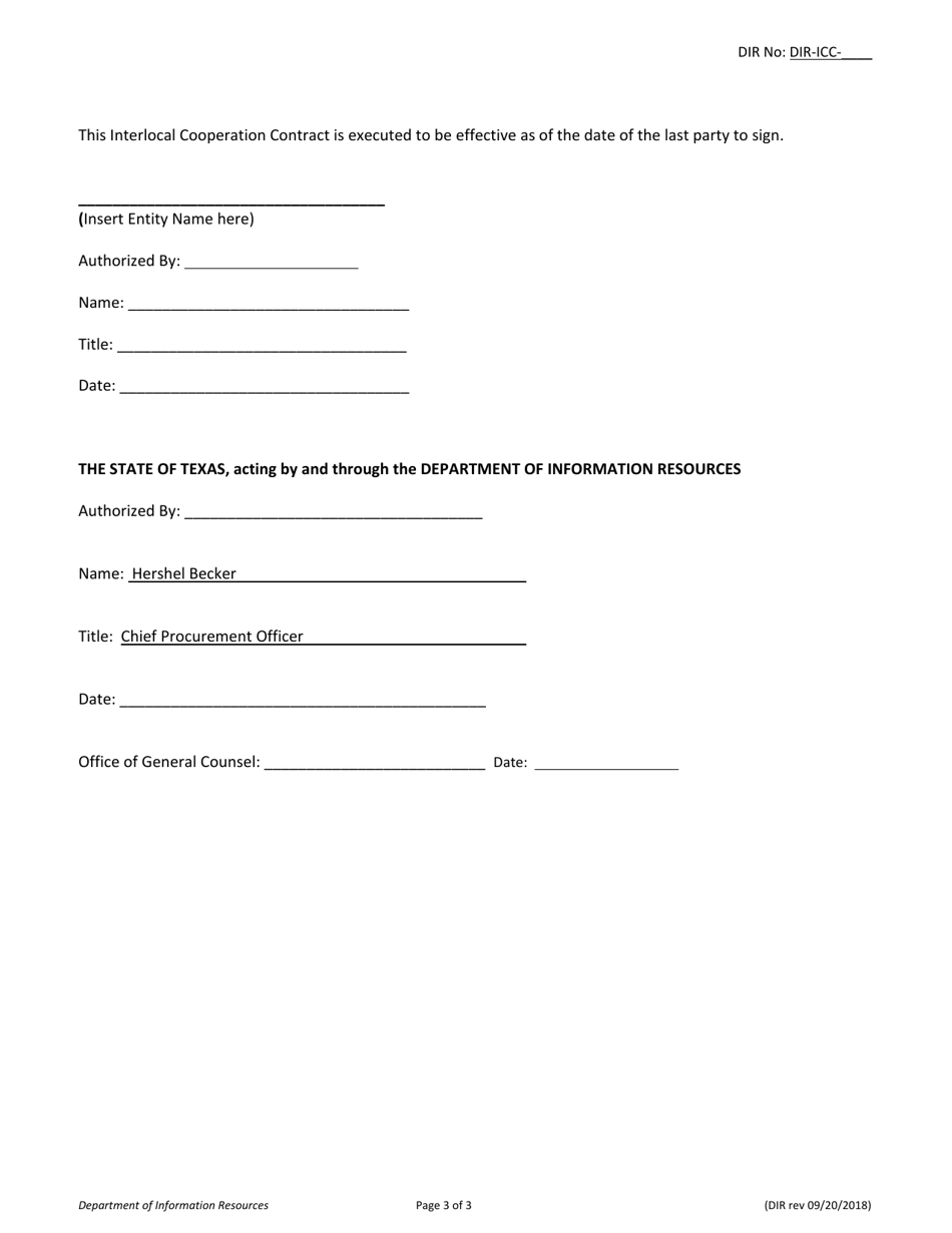 Interlocal Cooperation Contract for Texas Department of Information Resource Technology Contracts - Texas, Page 3