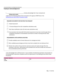 Document preview: Itsac Employee Acknowledgement Form - Texas