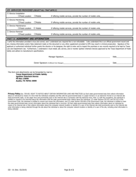 Form IID-01 Application for Certification of Ignition Intelock Vendor - Texas, Page 2